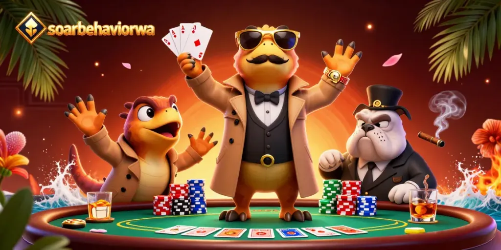 Engage with soarbehaviorwa's thrilling VIP lounge scene featuring raptors and a bouncer.