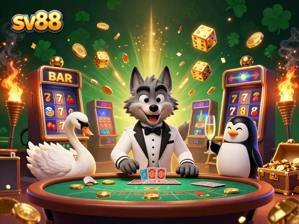 Win big with sv88 at a dynamic baccarat table featuring engaging characters and vibrant casino elements